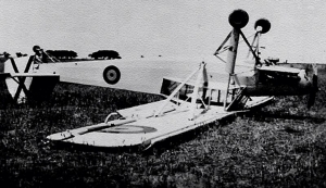 Un Avión Fieseler "storch" que capotó al tomar tierra sin mas daños que lamentar